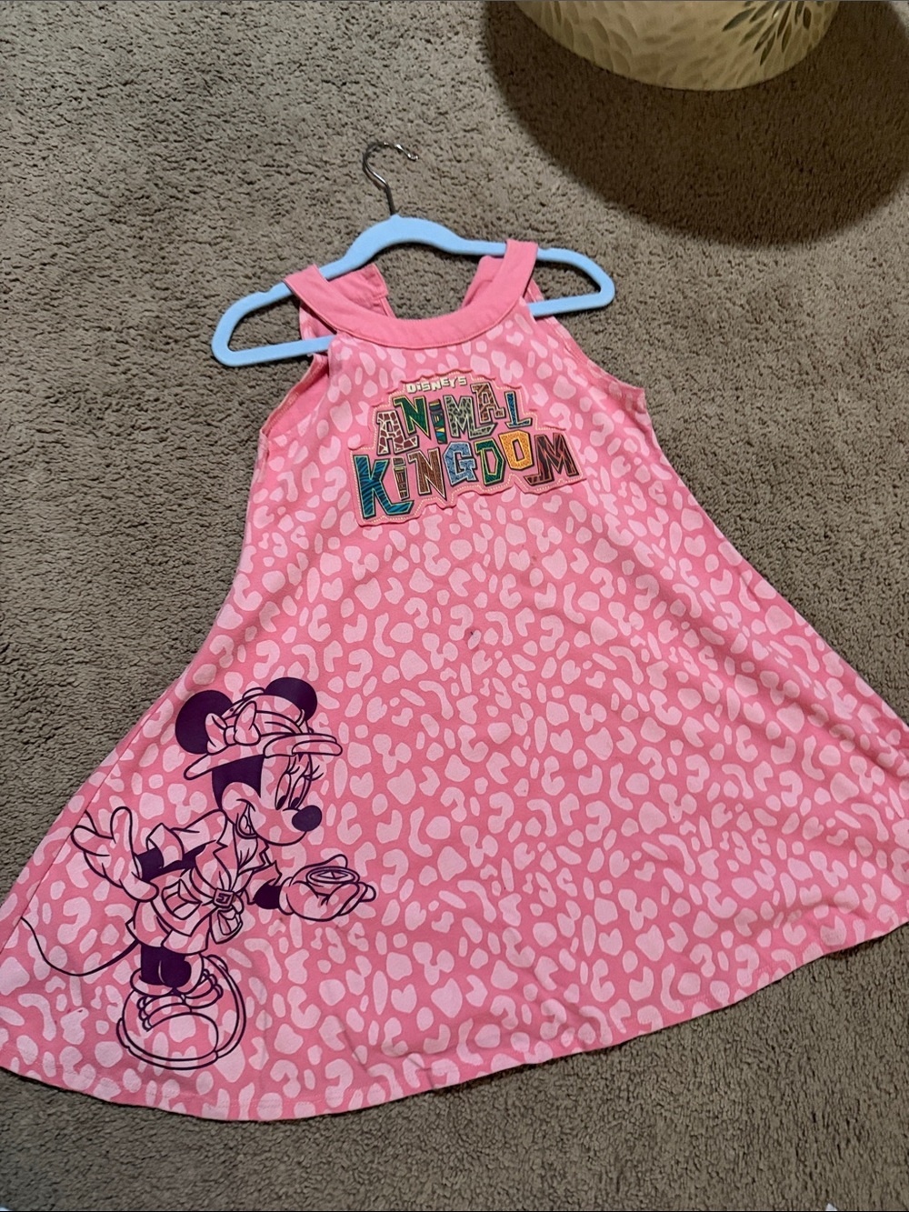 Disney Pink Animal Kingdom Minnie Graphic Tank Dress